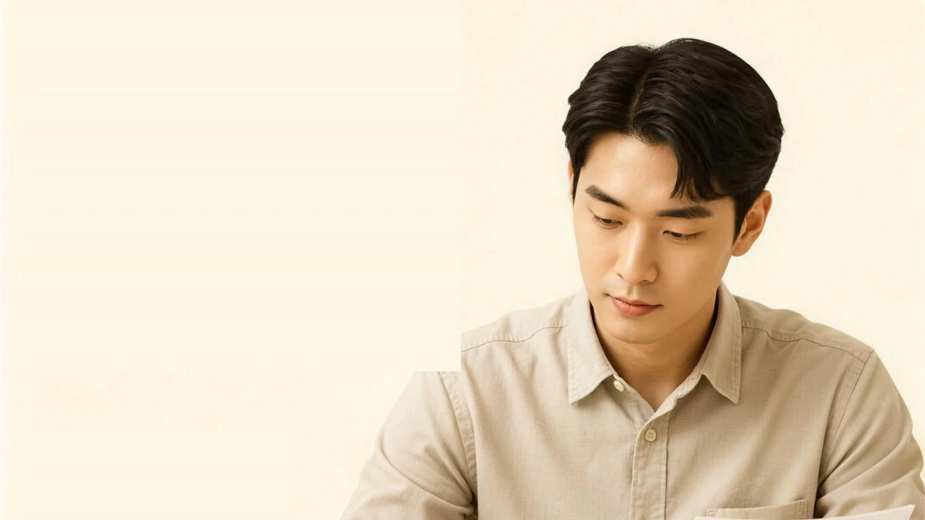 서류를 살펴보며 카드 상태를 확인하는 다음머니 안내 이미지